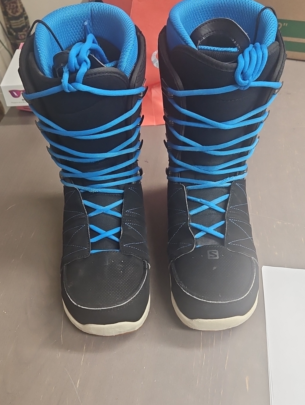 Salomon Launch Lace Sj  Snowboard Boots with Bright Blue Laces